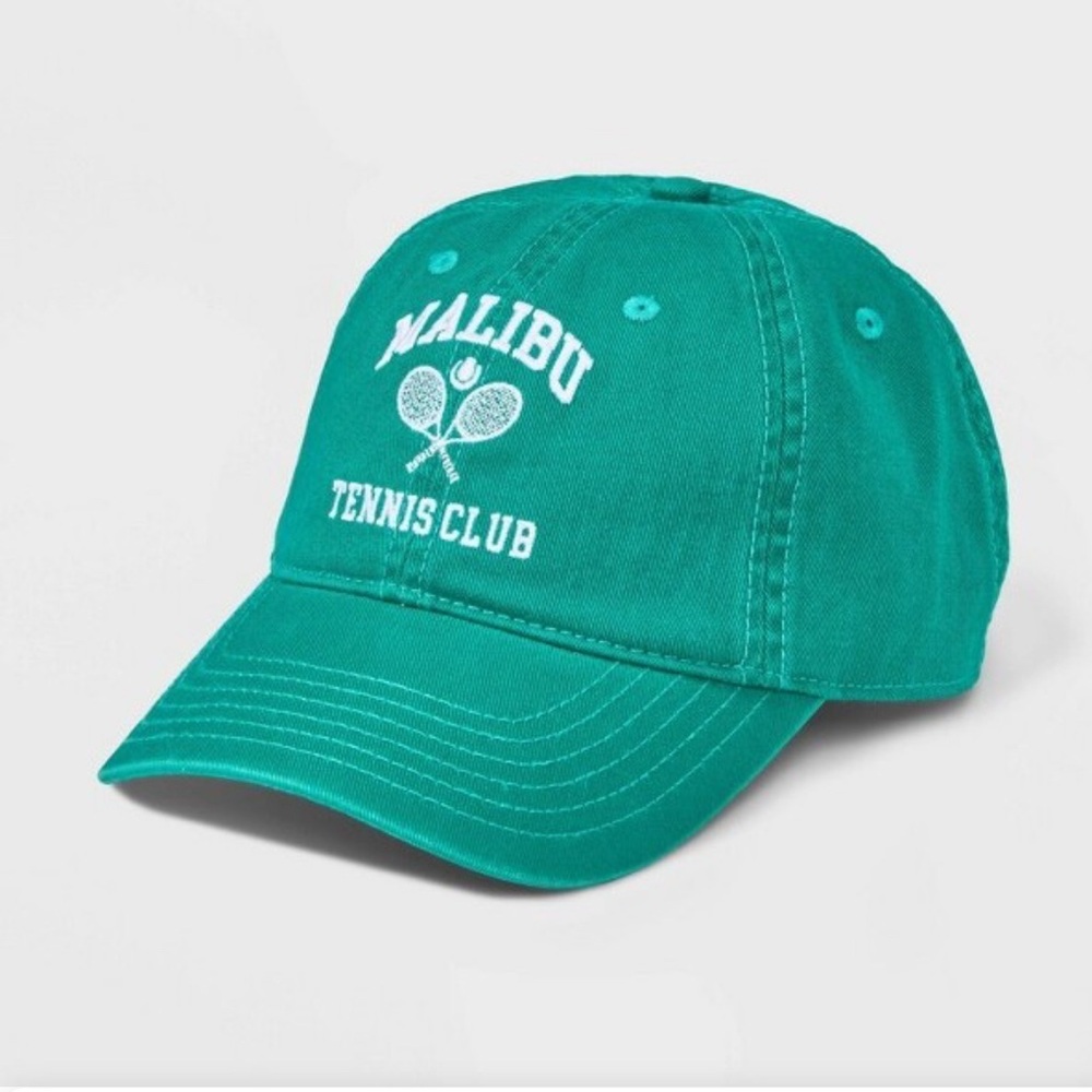 NWOT • “Malibu Tennis Club” Teal Dad Hat